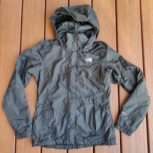 The North Face Hyvent Lightweight Jacket Black Zip Up Windbreaker Women's Small - Picture 1 of 13